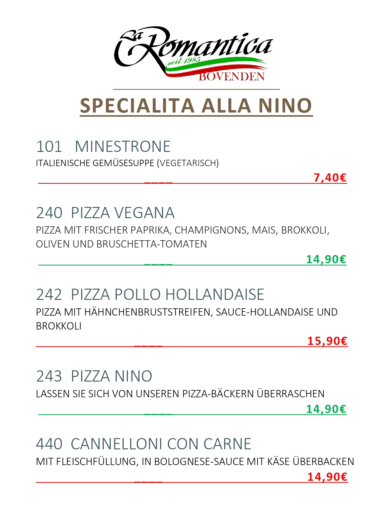 Specialità alla Nino